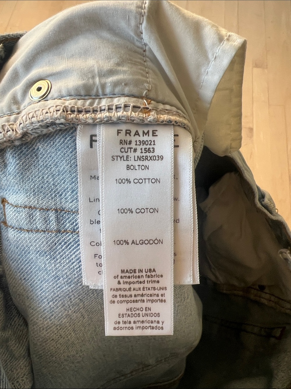 Frame Denim Light Blue Distressed Ankle Jeans - Picture 5 of 5